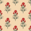 Ethnic floral blockprint pattern