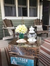 Seating Area Outdoors on Porch