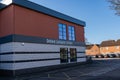 Woodbridge Suffolk UK February 25 2022: Exterior view of the Deben Leisure Center in Woodbridge which offers access to a gym,