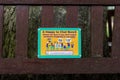 Woodbridge Suffolk UK July 07 2021: `Happy to chat` sign on a bench which aims to help with mental health, social issues and