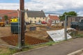 Woodbridge Suffolk UK July 11 2021: A view of a new building site at the start of a housing development in a small rural village