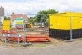 Woodbridge Suffolk UK July 11 2021: A view of a new building site at the start of a housing development in a small rural village