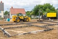 Woodbridge Suffolk UK July 11 2021: A view of a new building site at the start of a housing development in a small rural village