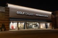 Golf Galaxy Retail Store Exterior at Night Royalty Free Stock Photo