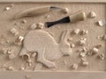 Woodcarving in relief