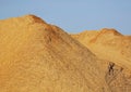 Woodchips Sawdust Pile Blue Sky