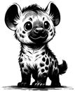 Baby Hyena Linocut