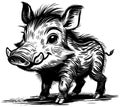 Baby Warthog Linocut