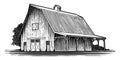 Woodcut Barn Icon