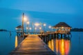 Wooded bridge and pavolion in Koh Kood Royalty Free Stock Photo