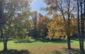 Wooded New England park in Autumn