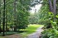 Wooded path in garden Royalty Free Stock Photo