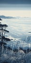 Majestic Coastal Landscape: A Charming Japanese-inspired Painting