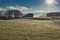 The wooded surroundings of the village of Wabern, a suburb of the city of Bern Royalty Free Stock Photo