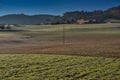 The wooded surroundings of the village of Wabern, a suburb of the city of Bern Royalty Free Stock Photo