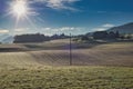 The wooded surroundings of the village of Wabern, a suburb of the city of Bern Royalty Free Stock Photo