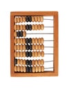 Wooden abacus isolated on white Royalty Free Stock Photo