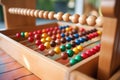 a wooden abacus in a playing area