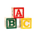 Wooden ABC blocks Royalty Free Stock Photo