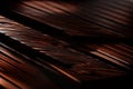 Wooden abstract background. Dark wooden planks. Selective focus. AI generated
