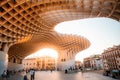 Wooden abstract sculpture at SETAS, Sevilla