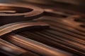 Wooden abstraction. Wooden abstract background. Dark wooden abstract curvature. Selective focus. AI generated Royalty Free Stock Photo