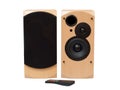 Wooden acoustic system with remote