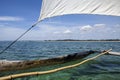 Wooden african boat. Kenya, Africa