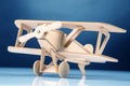 Wooden aircraft model. constructor for assembling toys