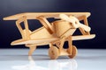 Wooden aircraft model. constructor for assembling toys