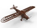Wooden airplane frame