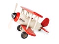 Wooden airplane isolated on white background. 3d rendering illus