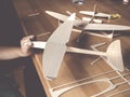 Wooden airplane model Royalty Free Stock Photo