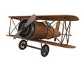 Wooden Airplane Toy Isolated