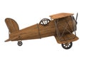 Wooden Airplane Toy Isolated