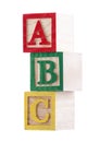 Wooden alphabet blocks