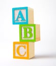 Wooden alphabet blocks Royalty Free Stock Photo