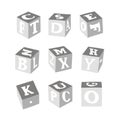 Wooden alphabet blocks Royalty Free Stock Photo