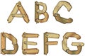 Wooden alphabet letters Royalty Free Stock Photo