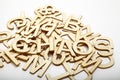 Wooden alphabet letters spelling out the word chaos