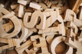 Wooden Alphabet type Craft supply Industry