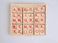 Wooden alphabets blocks, education toys
