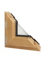 Wooden and aluminium window Royalty Free Stock Photo