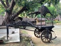 Wooden ancient Indian bullock cart picture Royalty Free Stock Photo