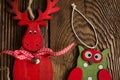 Wooden Animal Decorations on Textured Wooden Table