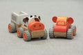 Wooden animal toy car A variety of colors for children