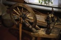 Wooden antique spinning wheel Royalty Free Stock Photo