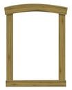 Wooden antique window or door frame arch Royalty Free Stock Photo