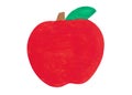 Wooden apple hand painted for your school message