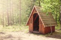 A wooden Arbor in forest